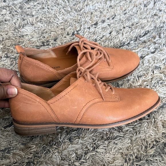 Lucky Brand LP-EFINNIA Brown Lace-Up LEATHER OXFORDS Shoes SZ 9.5 - Picture 5 of 9